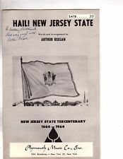NEW JERSEY TERCENTENARY 1664-1964 musical score Jersey City NJ signed (kw picture