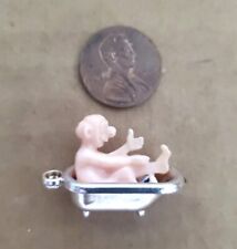 Rare & Slightly Odd 1960s Vintage Gumball Charm Old Man In A Bathtub Pendant picture