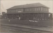 Santa Fe Reading Room Railroad Waynoka Oklahoma c1910s RPPC Photo Postcard picture