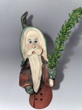 Allyson Nagel Santa Claus Christmas Figurine Holding Tree 4” 1994 picture