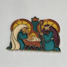 Stained Glass Nativity Holy Family Mary Baby Jesus Joseph Suncatcher picture