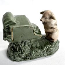 Very Rare Antique German Fairing Pig with Typewriter Adding Machine Numbered SEE picture