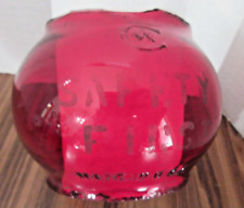 Etched - D&RGW SAFETY FIRST - (DENVER & RIO GRANDE WESTERN) RED Railroad Globe picture