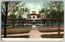 Winona Lake, Indiana - The Inn - Vintage Postcard - Posted picture