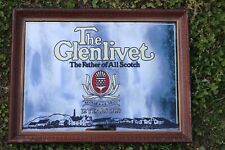 VINTAGE GLENLIVET FATHER OF ALL SCOTCH GEORGE & JG SMITH MIRROR ADVERTISING SIGN picture