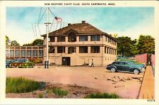 Vintage Postcard New Bedford Yacht Club South Dartmouth Mass Massachusetts Cars picture