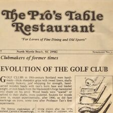 1984 Old Pro's Table Restaurant Menu Newspaper North Myrtle Beach South Carolina picture