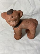 Vintage Terracotta Foo Dog Lion Figure Figurine 5.5” Tall Bottom Signed picture