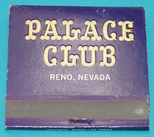 Palace Club Reno, NV. Vintage Front Strike Casino Matchbook Embossed Unstruck picture