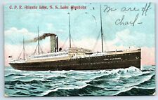 Postcard CPR Atlantic Line, SS Lake Manitoba 1910 I85 picture