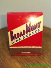 Matchbook Broadmont Cafe Chicago Illinois Vtg Girlie Feature Advertising  picture