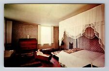 Windsor CT-Connecticut, Oliver Ellsworth Homestead Bedroom, Vintage Postcard picture