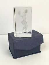 3D Crystal Laser Etched Glass Paperweight CHEERLEADER Pom Poms 3