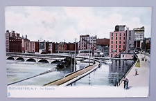 Rochester NY Vintage Postcard Erie Canal Aqueduct Genesee River Raphael Tuck picture