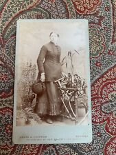 CDV Victorian Lady With Hat Plants Chair Swansea H A Chapman picture