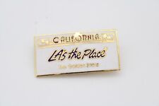 Vintage VTG LA's The Place World Los Angeles California License Plate Lapel Pin picture