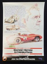 1984 Monterey Historic Races Poster Ferrari Tribute Phil Hill Chuck Queener 330 picture