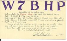 QSL 1933 Mansfield    Washington radio card picture