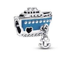 New Pandora Cruise Anchored Ship Charm Bead w/pouch picture