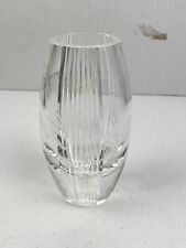 Vintage Lenox Crystal Clear Led Cut Glass Heavy Thick Vase Signed picture