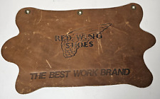 Red Wing Shoes Leather Hide Logo Sign Display Vintage Shoe The Best Work Brand picture
