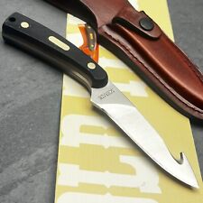 Schrade Old Timer Black Sharpfinger Guthook Fixed Blade Hunting Knife w/ Sheath picture