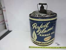 Perfect Flame Range Oil Antique can 5 gallon Oklahoma OILCAN picture