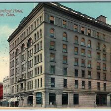 c1910s Canton, Ohio Courtland Hotel Downtown Corner Street View Unposted PC A204 picture