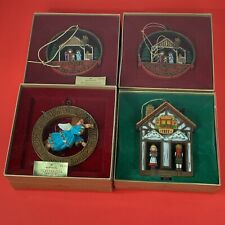 Set of four 1977 Hallmark vintage assorted Christmas ornaments In Box picture