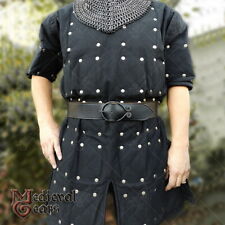 Black Renaissance Brigandine Medieval Steel Plated Armor Overcoat SCA LARP picture