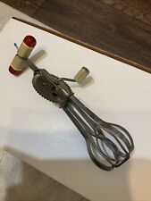 VTG EKCO A & J High Speed Egg Beater USA Made Wooden Handles Working  picture