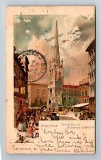 New York City NY, Grace Church, Broadway, Vintage c1905 Souvenir Postcard picture