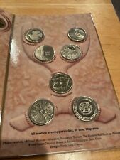 RARE Israel Jerusalem City of King David 3000 Years Set of 7 Medals Booklet picture