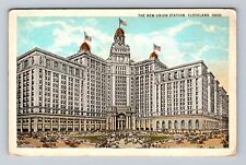 Cleveland OH-Ohio, New Union Station, Antique Souvenir Vintage Postcard picture