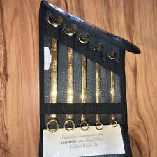2003 Craftsman 22K Gold Plated 5pc Collectors Wrench Set Limited Edition SAE picture