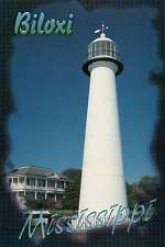 Historic Lighthouse, Biloxi, Mississippi, MS Sound, Gulf of Mexico --- Postcard picture
