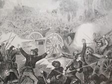 1884 Civil War Print - Defeat of Confederates Under Pemberton, Bakers Creek, MS picture