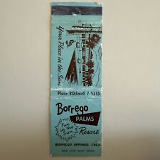 Vintage 1950s Borrego Palms Resort CA Matchbook Cover picture