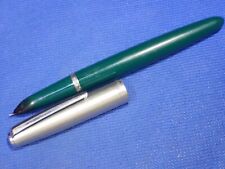 Vintage Parker Aerometric Fountain Pen Forest Green with Chrome Cap Untested picture