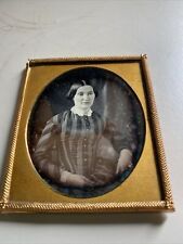 1/6 Plate Daguerreotype Of Lovely Lady Nice Dress picture
