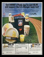 1984 Dixie Picnic Jug & U.S. Olympic Team Circular Coupon Advertisement picture