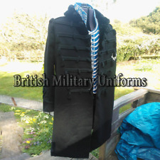 New Napoleonic Brunswick Officer Black Hussar Wool Long Coat Fatima Industries picture