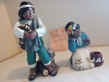 Antique 1953 Native Araucania Chilean Ceramic Figures With Original Receipt picture