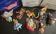 Lot Of 8 Vtg Disney Grolier Christmas Magic Ornaments Chip Alice Lady  picture