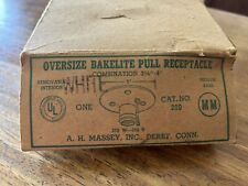 Vintage NOS In Box Bakelite Pull Chain Receptacle picture