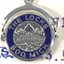 Vintage Soo Locks Michigan Sterling Silver Spinning Charm Original Retail Card picture