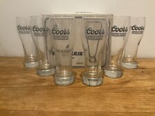 Vintage 6X1 BRASSERIE 32cl  STYLE  COORS EXTRA GOLD GLASSES NEVER USED picture