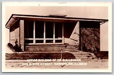 Harrisburg Illinois~Dr DA Lehman Office Building~209 N Vine Street~1950s RPPC picture