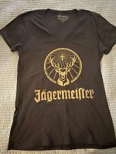 New Jager Jagermeister Large V-neck women’s Promo T-shirt black gold picture