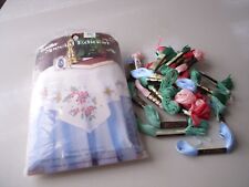 Bucilla Pre-Stamped Floral Spray Table Topper Embroidery Kit with Thread picture